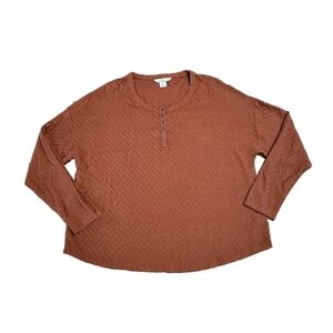 Bob Timberlake Womens Long Sleeve Top Size 2XL Bass Pro Shop Brown Sweater Brown